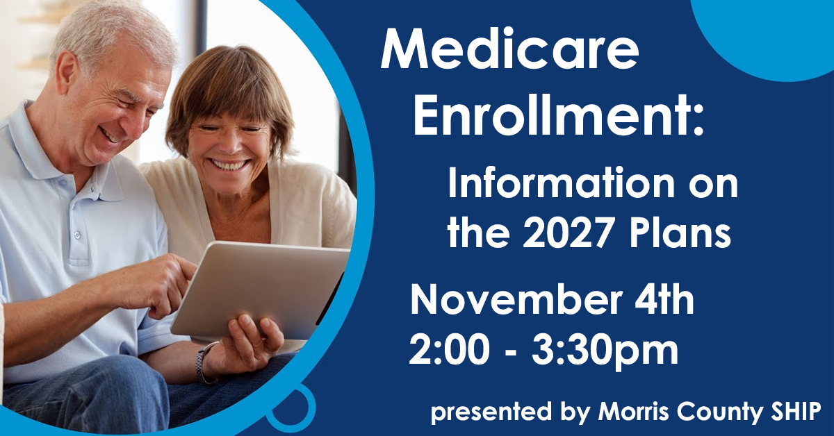 MedicareEnrollment2027 Older couple smiling while looking at a tablet together