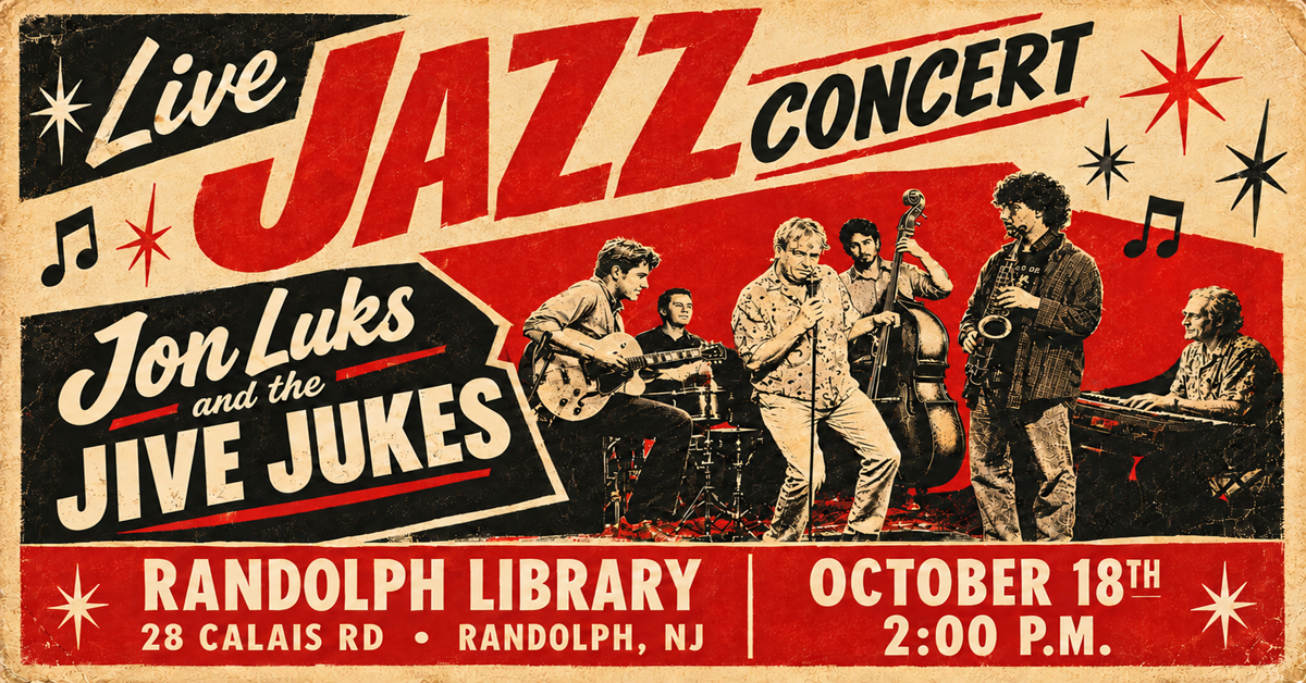 Vintage Jazz Concert Poster_ Jon Luks Live jazz concert featuring Jon Luks and the Jive Jukes